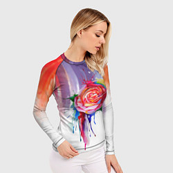 Рашгард женский Прекрасная роза, цвет: 3D-принт — фото 2