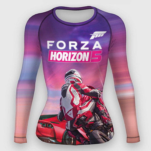 Женский рашгард Forza Horizon 5 - sports car and bike / 3D-принт – фото 1