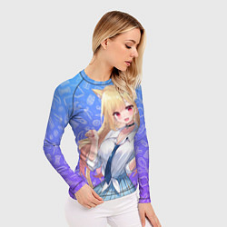 Рашгард женский Эта фарфоровая кукла влюбилась, цвет: 3D-принт — фото 2