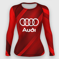 Женский рашгард Audi red полосы