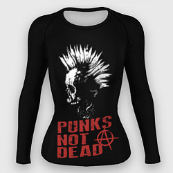 Рашгард женский Punks Not Dead, цвет: 3D-принт