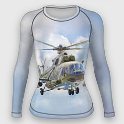 Рашгард женский Многоцелевой вертолёт МИ-8, цвет: 3D-принт