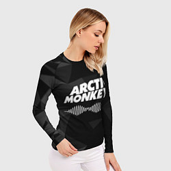 Рашгард женский Arctic Monkeys Серая Геометрия, цвет: 3D-принт — фото 2