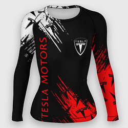 Рашгард женский Tesla - Motors, цвет: 3D-принт