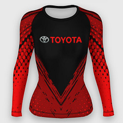 Рашгард женский Toyota Красная текстура, цвет: 3D-принт