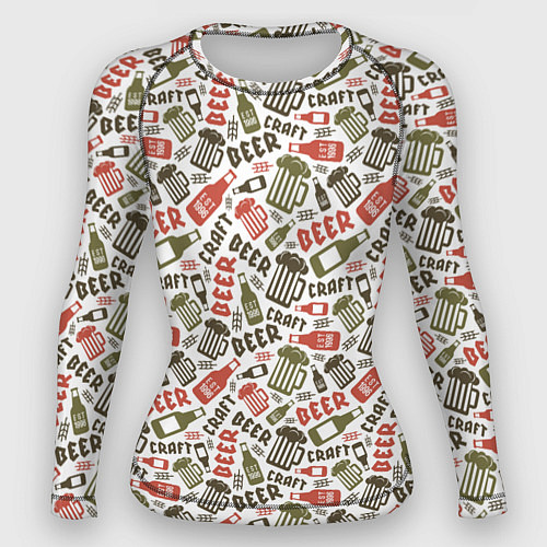 Женский рашгард Craft Beer / 3D-принт – фото 1