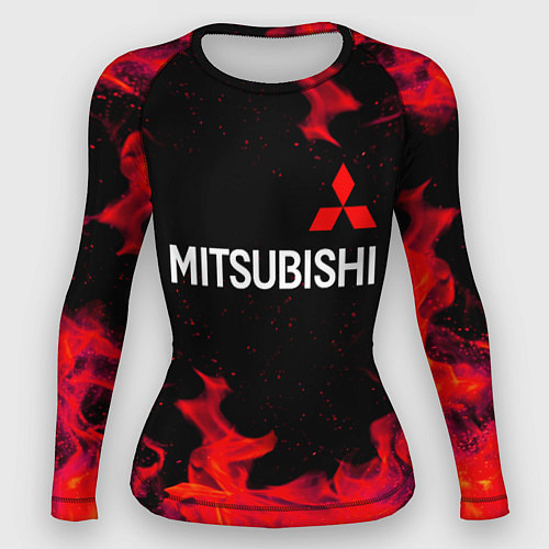 Женский рашгард Mitsubishi пламя огня / 3D-принт – фото 1