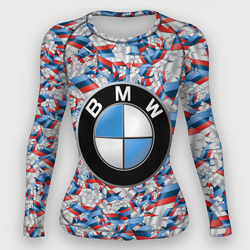 Женский рашгард BMW M PATTERN LOGO / 3D-принт – фото 1