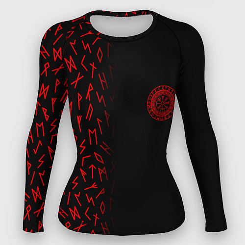 Женский рашгард Вегвизир Half runes pattern / 3D-принт – фото 1