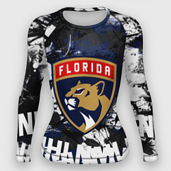Рашгард женский Florida Panthers, Флорида Пантерз, цвет: 3D-принт