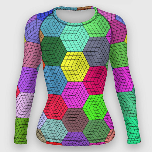 Женский рашгард Геометрический узор Pattern / 3D-принт – фото 1