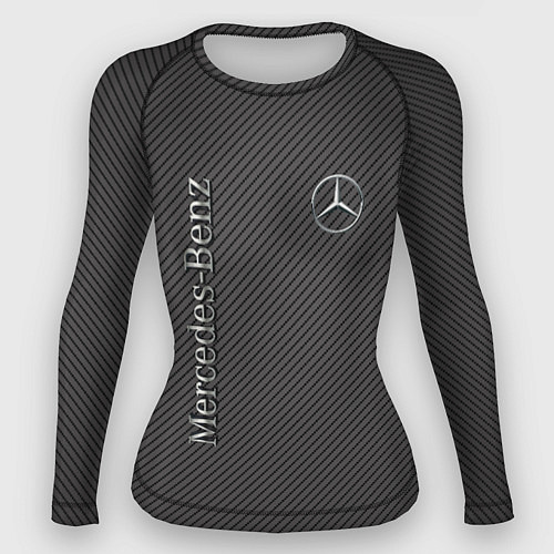 Женский рашгард Mercedes карбоновые полосы / 3D-принт – фото 1