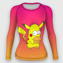 Женский рашгард Гомер Симпсон Пикачу