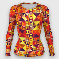 Рашгард женский Камуфляж спортивный Призма - закат, цвет: 3D-принт