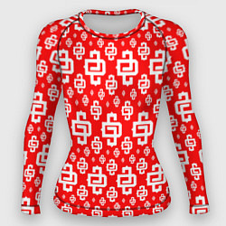 Рашгард женский Red Pattern Dope Camo Dope Street Market Спина, цвет: 3D-принт