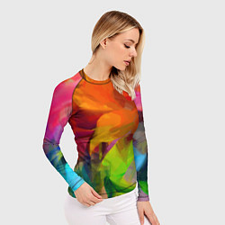 Рашгард женский Color pattern Fashion 2024, цвет: 3D-принт — фото 2