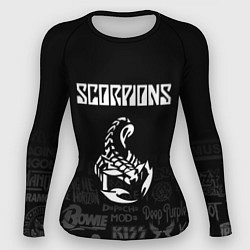 Женский рашгард Scorpions логотипы рок групп