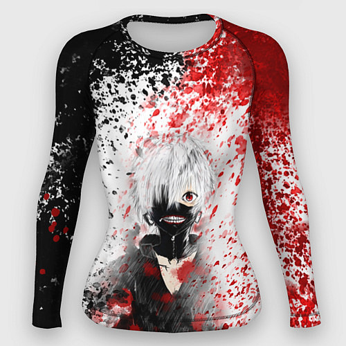 Женский рашгард Канеки Кен Брызги Краски Токийский Гуль / 3D-принт – фото 1