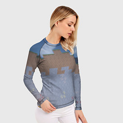 Рашгард женский Природа майнкафта, цвет: 3D-принт — фото 2
