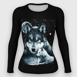 Рашгард женский Ночные Волки, цвет: 3D-принт