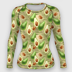 Женский рашгард Авокадо Паттерн 3D