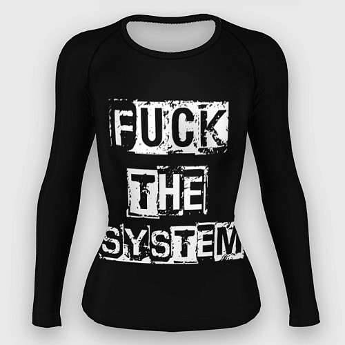 Женский рашгард FACK THE SYSTEM / 3D-принт – фото 1