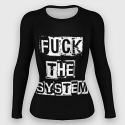 Рашгард женский FACK THE SYSTEM, цвет: 3D-принт