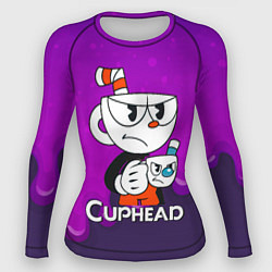 Рашгард женский Недовольная чашечка cuphead, цвет: 3D-принт