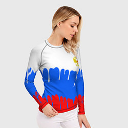 Рашгард женский Флаг герб russia, цвет: 3D-принт — фото 2