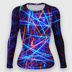 Рашгард женский Neon pattern Fashion 2055, цвет: 3D-принт