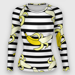 Рашгард женский Banana pattern Summer, цвет: 3D-принт