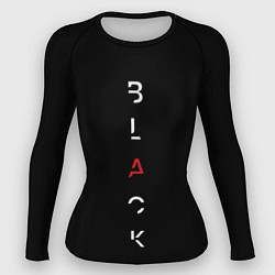 Рашгард женский Чёрный BLACK, цвет: 3D-принт