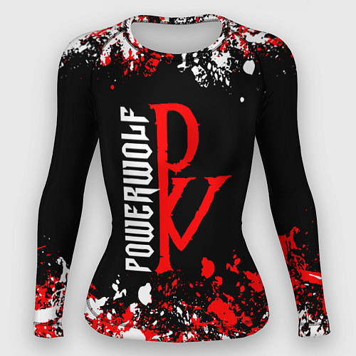 Женский рашгард Powerwolf брызги красок / 3D-принт – фото 1
