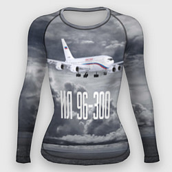 Рашгард женский Пассажирский самолет Ил 96-300, цвет: 3D-принт