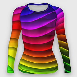 Женский рашгард Color line neon pattern Abstraction Summer 2023