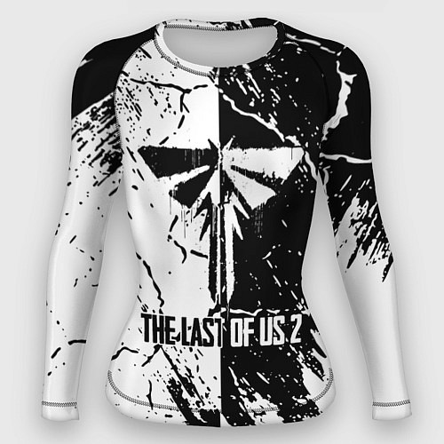 Женский рашгард The last of us 2 - ЧЁРНО БЕЛЫЙ / 3D-принт – фото 1