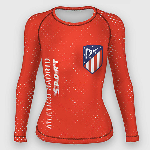 Женский рашгард АТЛЕТИКО Atletico Madrid Sport Гранж / 3D-принт – фото 1