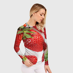 Рашгард женский Strawberries, цвет: 3D-принт — фото 2