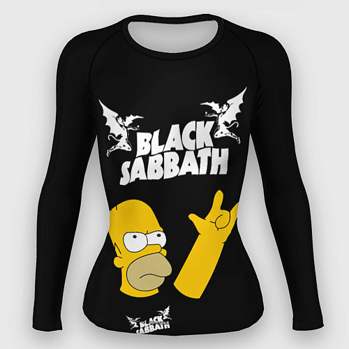 Женский рашгард Black Sabbath Гомер Симпсон Simpsons / 3D-принт – фото 1