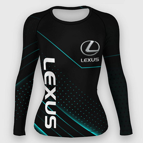 Женский рашгард LEXUS ЛЕКСУС НЕОН ЛИНИИ / 3D-принт – фото 1