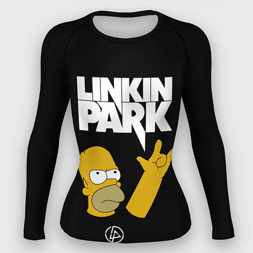 Женский рашгард LINKIN PARK ГОМЕР СИМПСОН, SIMPSONS / 3D-принт – фото 1