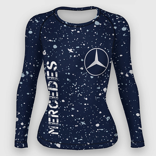Женский рашгард МЕРСЕДЕС Mercedes Брызги / 3D-принт – фото 1