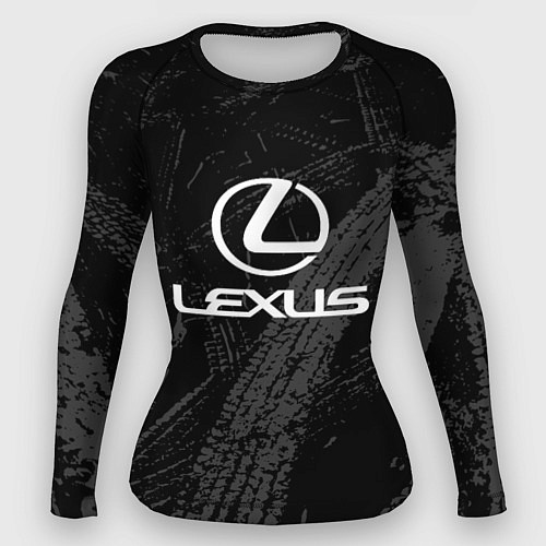 Женский рашгард Lexus - следы шин / 3D-принт – фото 1