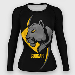 Рашгард женский Cougar - пума, цвет: 3D-принт