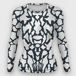 Рашгард женский Animal Black and White Pattern, цвет: 3D-принт