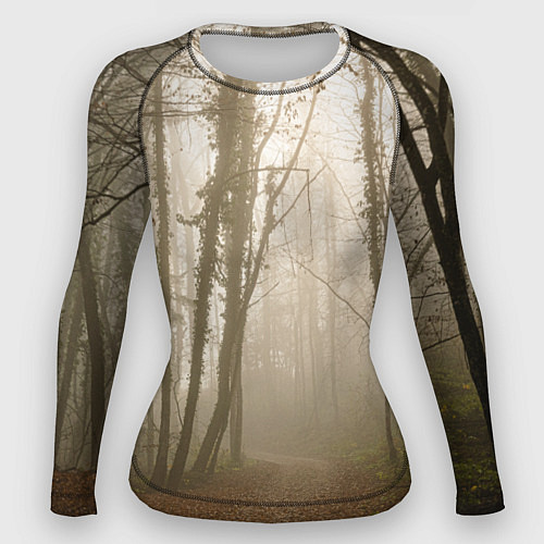 Женский рашгард Туманный лес на восходе / 3D-принт – фото 1