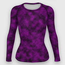 Рашгард женский Черно-пурпурная облачность, цвет: 3D-принт