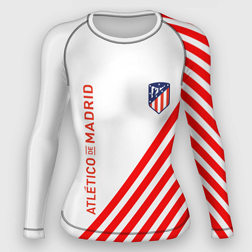 Женский рашгард Atletico madrid красные полосы / 3D-принт – фото 1