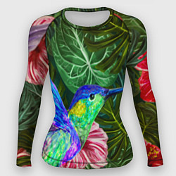 Рашгард женский Колибри живопись, цвет: 3D-принт