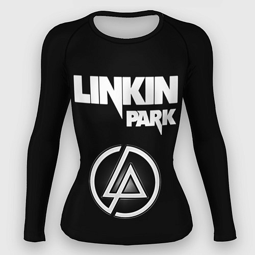 Женский рашгард Linkin Park логотип и надпись / 3D-принт – фото 1